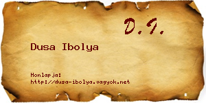 Dusa Ibolya névjegykártya